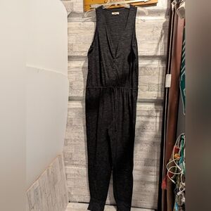 Madewell Black Sleeveless Jumpsuit Size Large